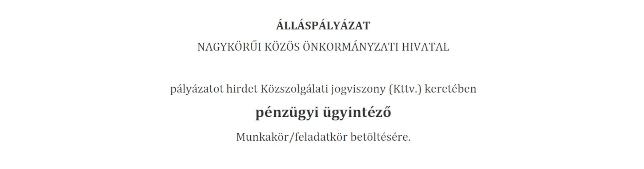 álláspályázat