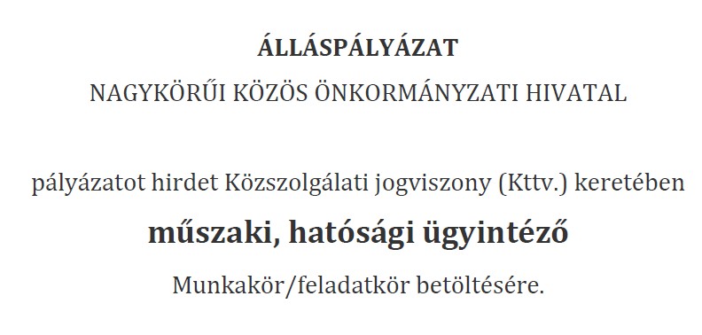 álláspályázat