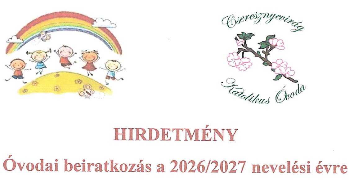Hirdetmény - Óvodai beiratkozás a 2026/2027 nevelési évre